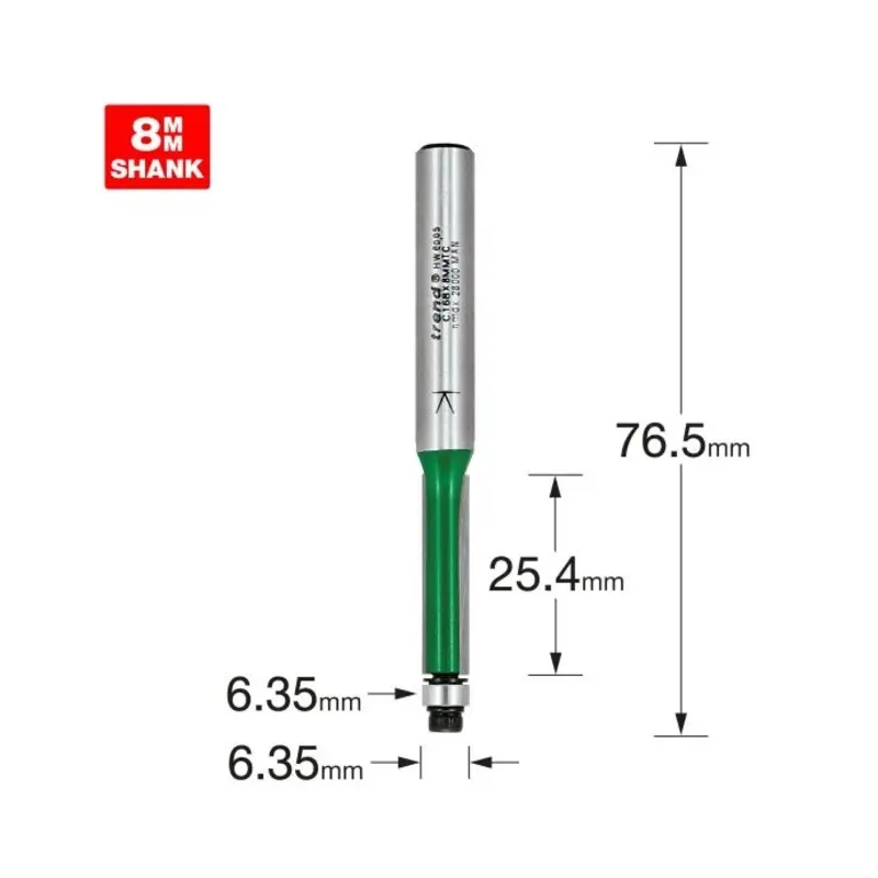 TREND Guided trimmer 6.35mm diameter x 25.4mm