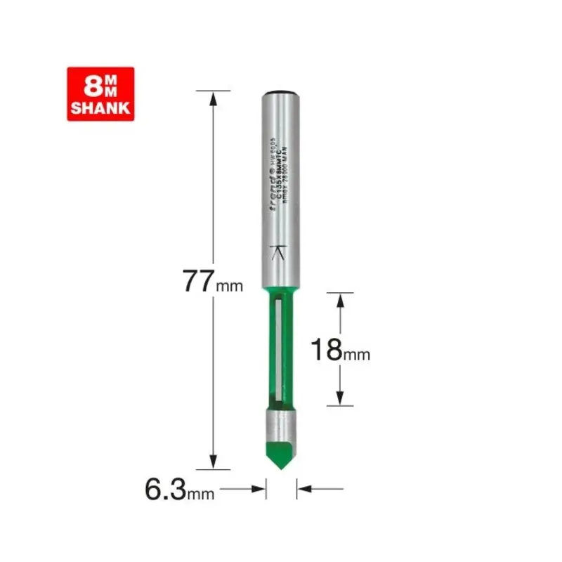 TREND Pierce trim 6.3mm diameter x 18mm cut