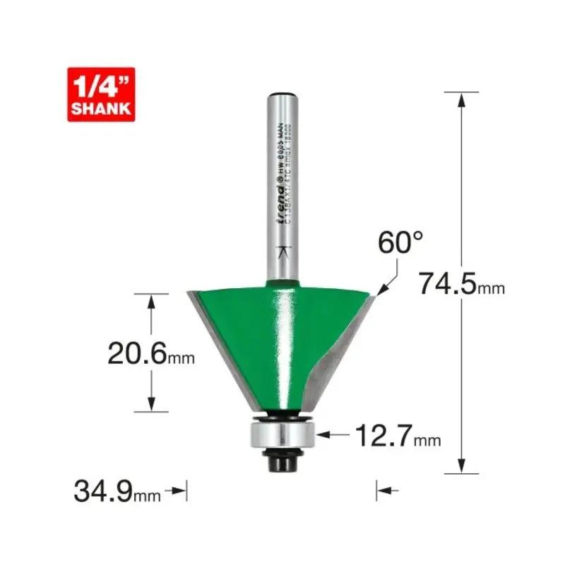 TREND Self guided chamfer 60 degrees x 20.6mm cut