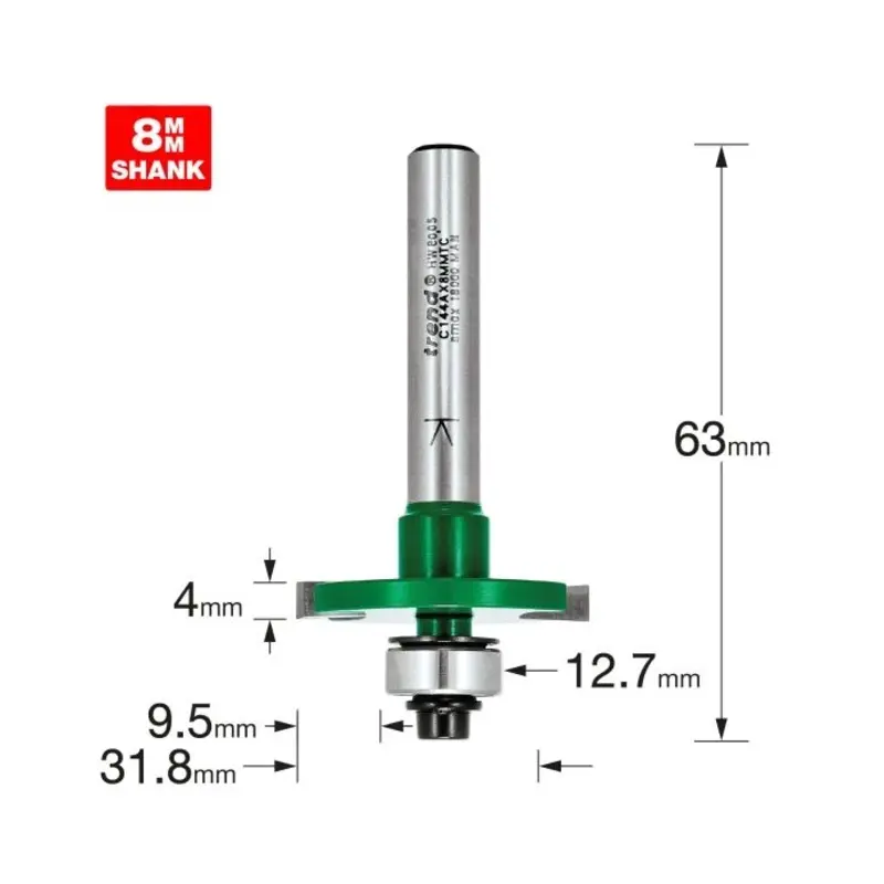 TREND Slotting cutter 4.0mm cut x 31.8m diameter