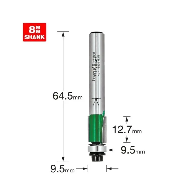 TREND Self guided trimmer 9.5mm diameter