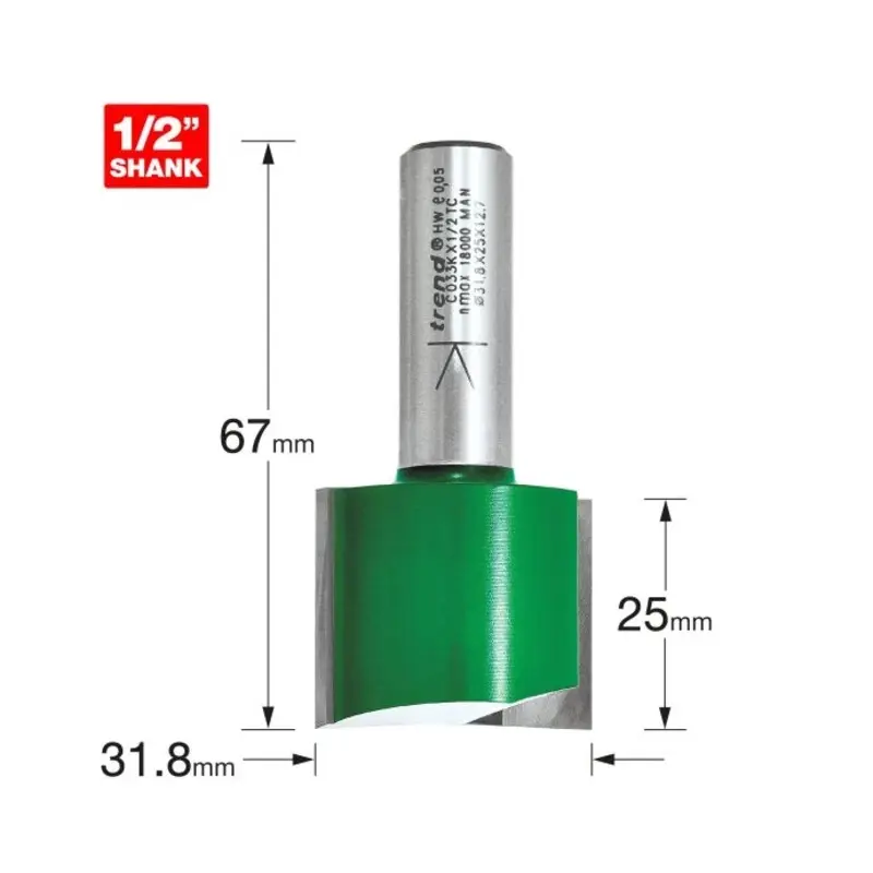 TREND Two Flute Cutter 31.8mm diameter