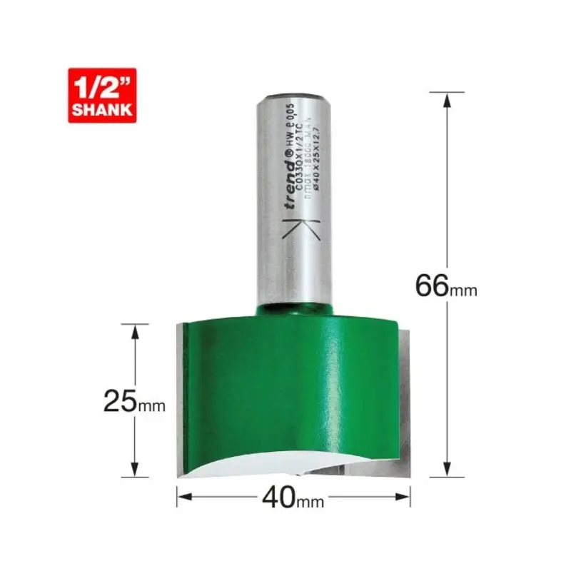 TREND Two Flute Cutter 40mm diameter