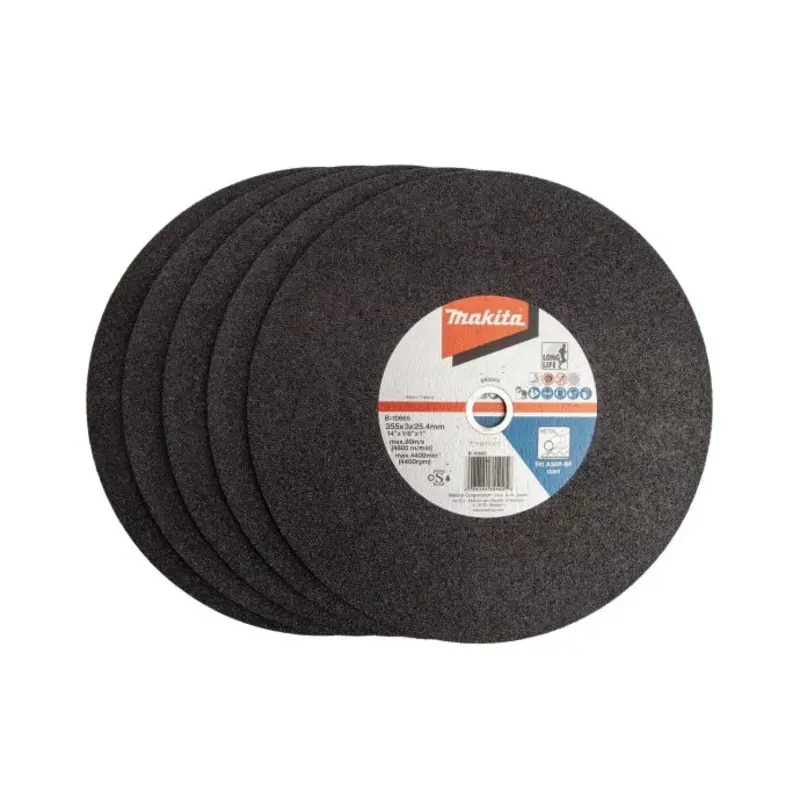 Makita B-10665 Metal Flat Cut-Off Wheel 355mm x 3mm x 25.4mm Pack of 5