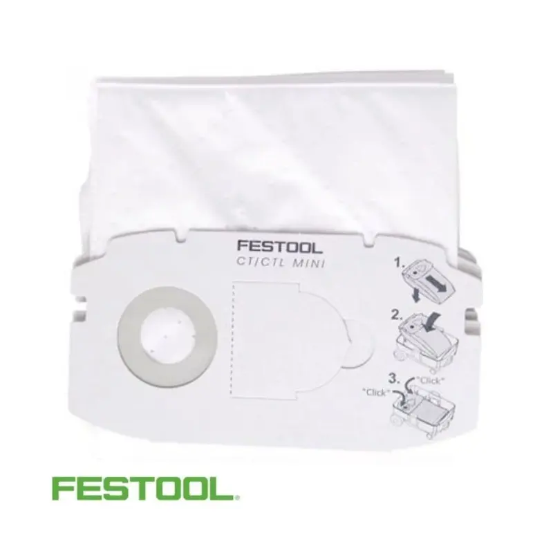 Festool 498410 Self Clean Filter Bag For CTL Mini Pack of 5