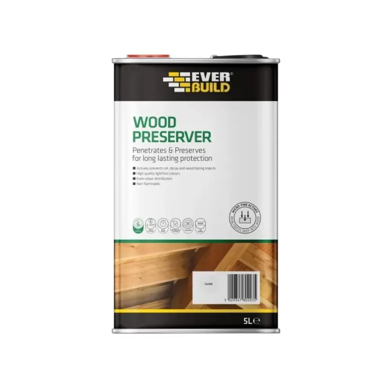 Everbuild Sika Wood Preserver Dark Oak 5 litre