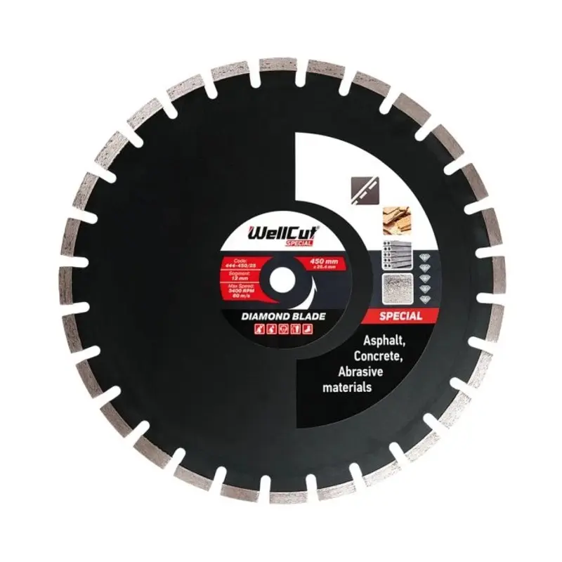 WellCut Diamond blade Special Asphalt 450 x 25 Bore 0.4 Thickness 444-450/25