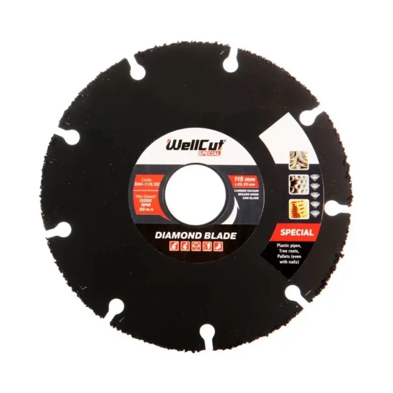 WellCut Diamond blade Special Wood 115x22 Bore 0.23 Thickness 334-115/22