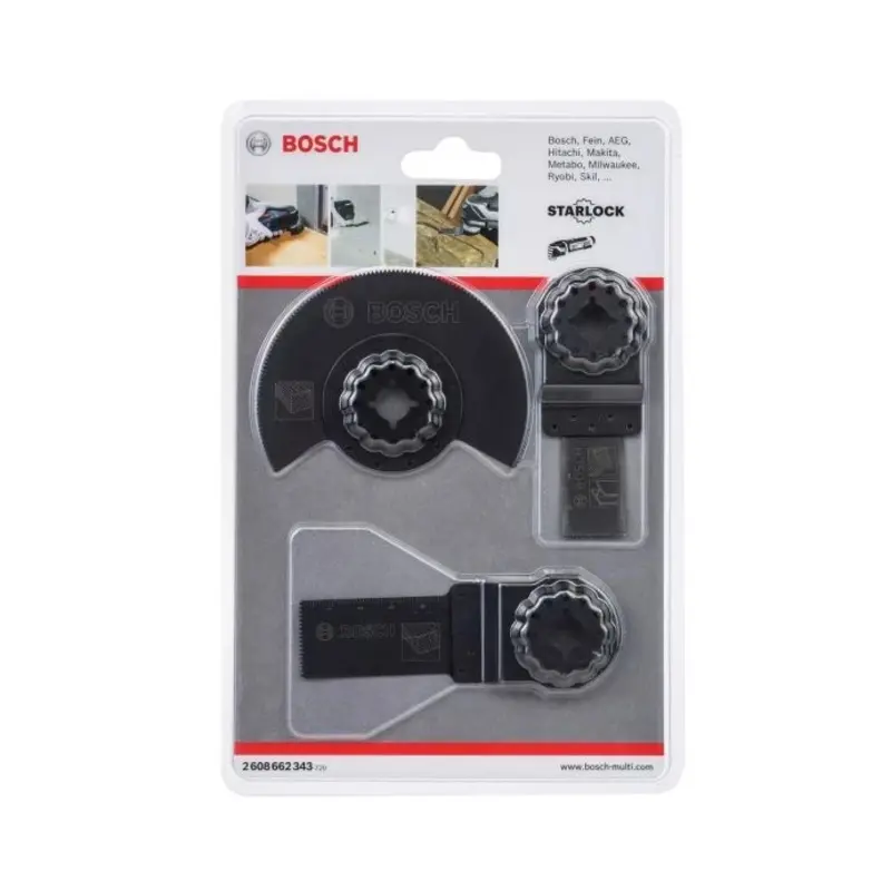 Bosch 2608662343 Starlock Universal Multi-Tool Blade Set for Wood & Metal 3 Piece