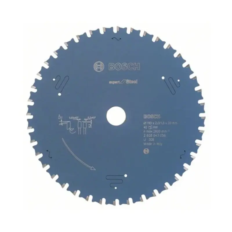Bosch Expert for Steel for Han d Dry Cutter 190x20 40T TCG 0