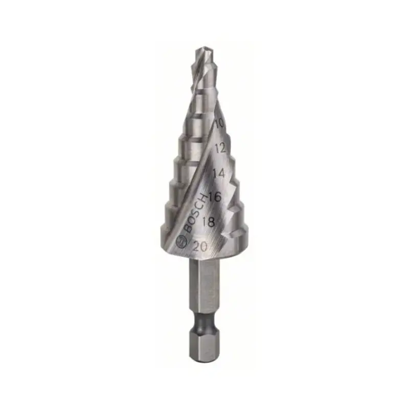 Bosch Step Drill Bit HSS 1/4in ch hex 4 / 6 / 8 / 10 / 12 / 1
