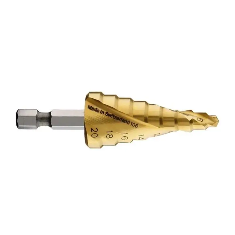 Bosch Step Drill Bit HSS-TiN 1 /4inch hex 4 / 6 / 8 / 10 / 12