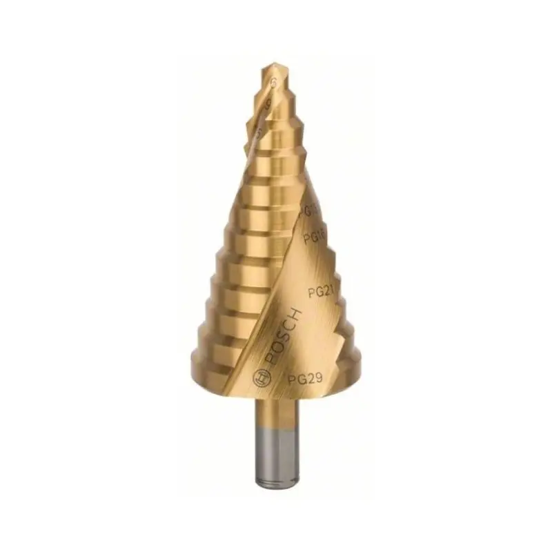 Bosch Step Drill Bit HSS-TiN 6 / 9 / 12.5 / 15.2 / 18.6 / 20