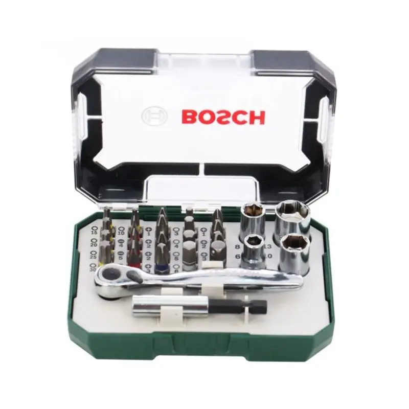 Bosch 2607017322 26 Piece Rainbow Evo Screwdriver Bit and Ratchet set