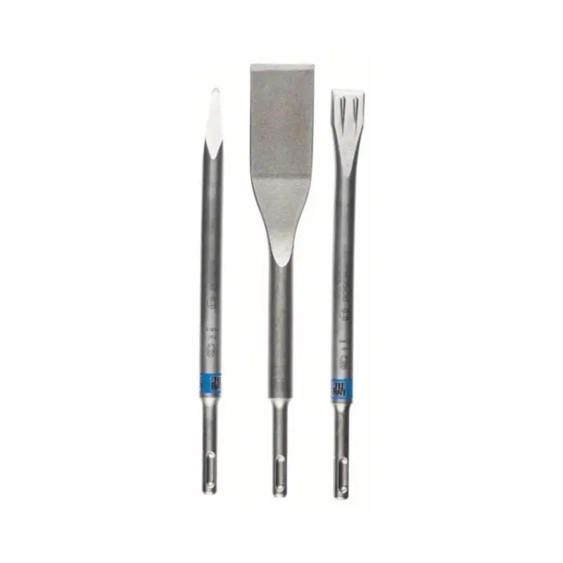 Bosch SDS+ 3pc chisel set; 1xFlat 1xPoint 1xTile