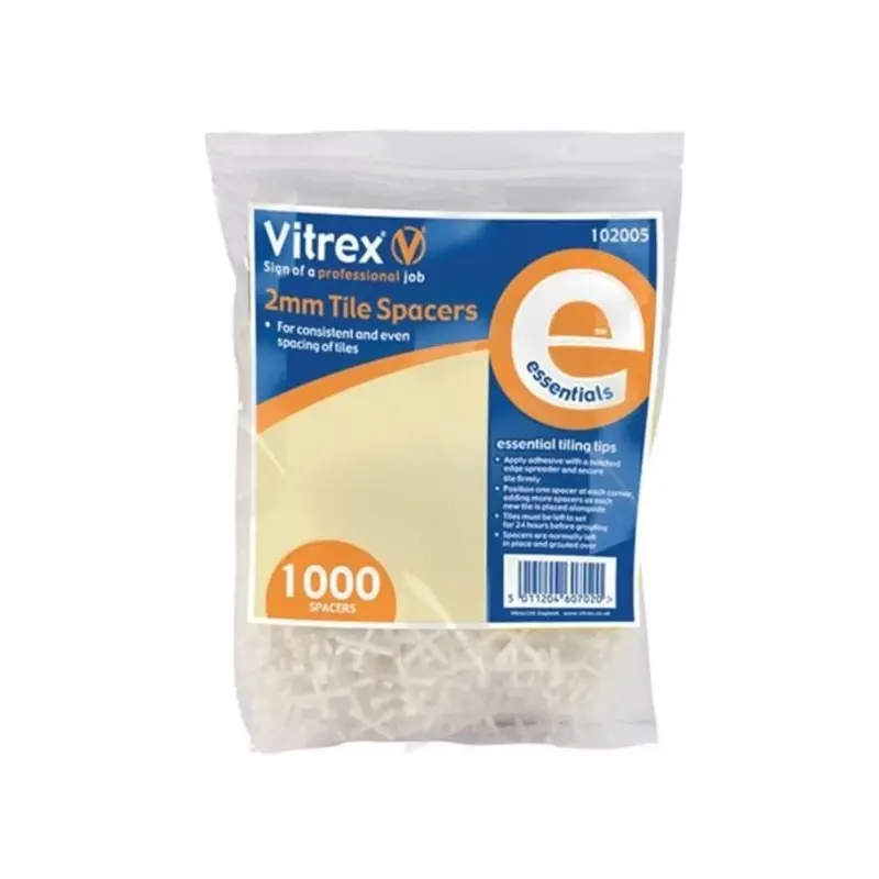Vitrex 102005 Essential Tile Spacers 2mm Pack of 1000