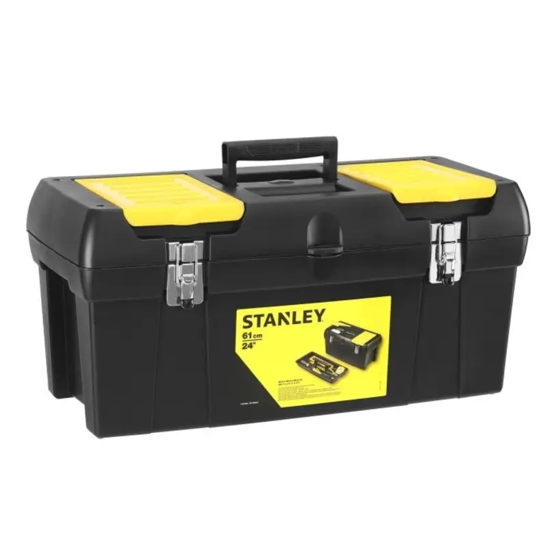 STANLEY 24 in. Metal Latch Tool Box With Metal Latches 1-92-067