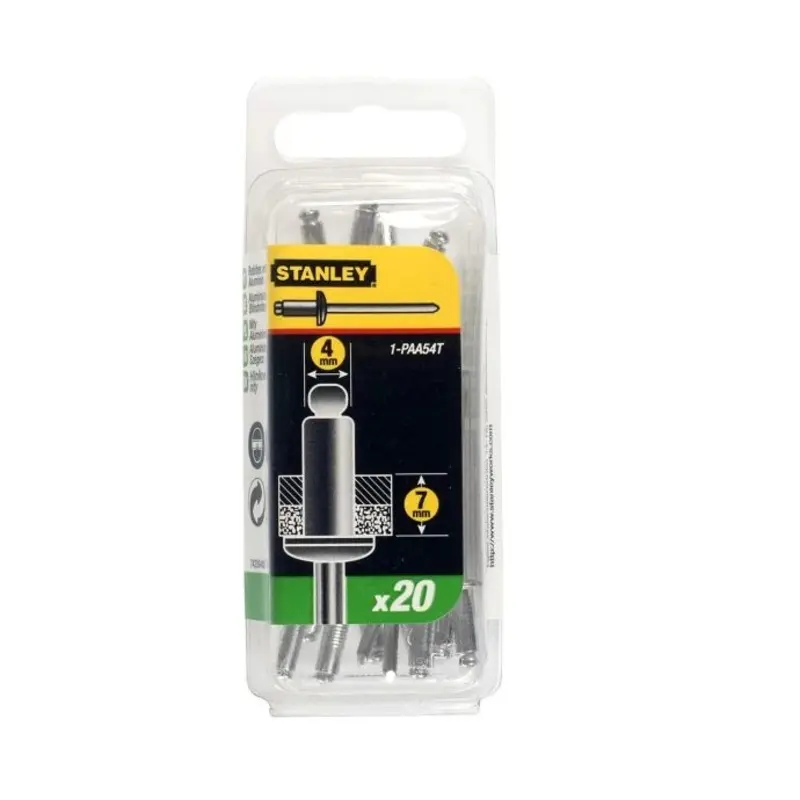 STANLEY 4mm x 7mm Aluminum Rivets (20 Pk) 1-PAA54T
