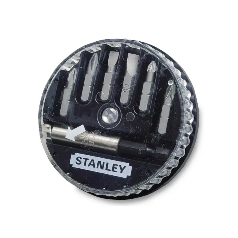 Stanley 1-68-737 Slotted/Phillips/Pozidriv 7 Piece Insert Bit Set STA168737