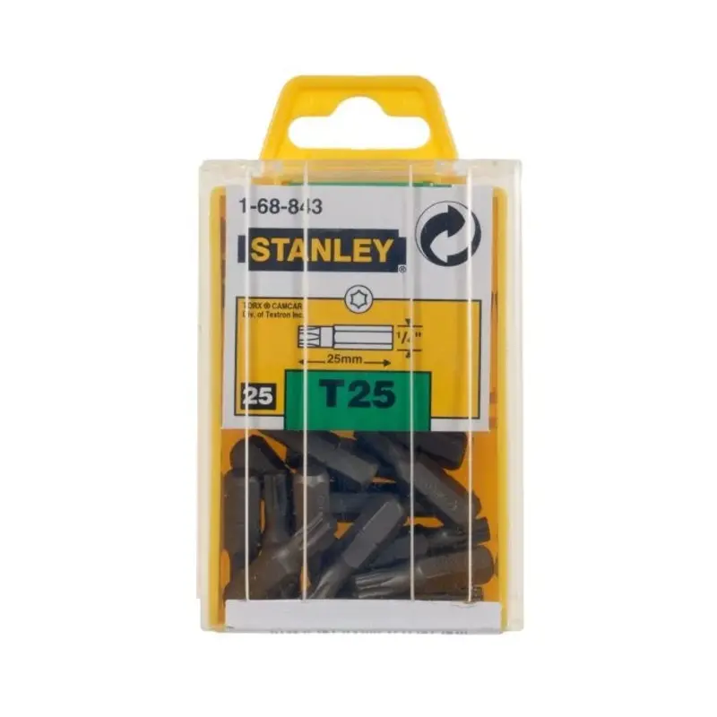 Stanley 1-68-843 TORX Insert Bits TX25 x 25mm (Box 25) STA168843B