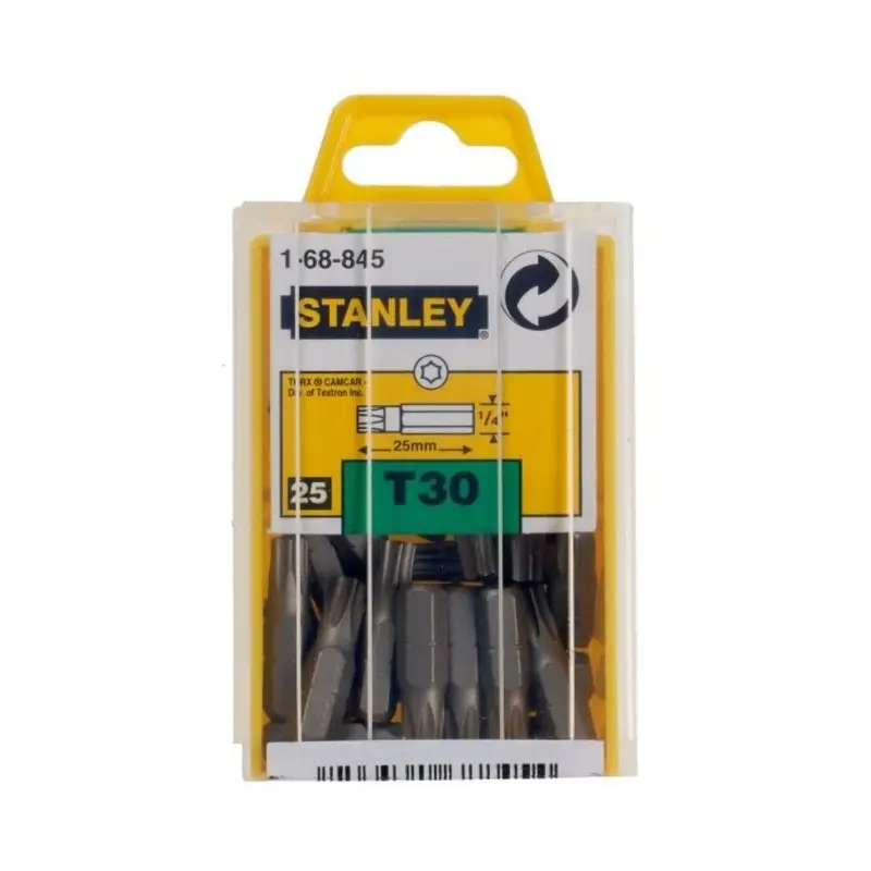 Stanley 1-68-845 TORX Insert Bits TX30 x 25mm (Box 25) STA168845B