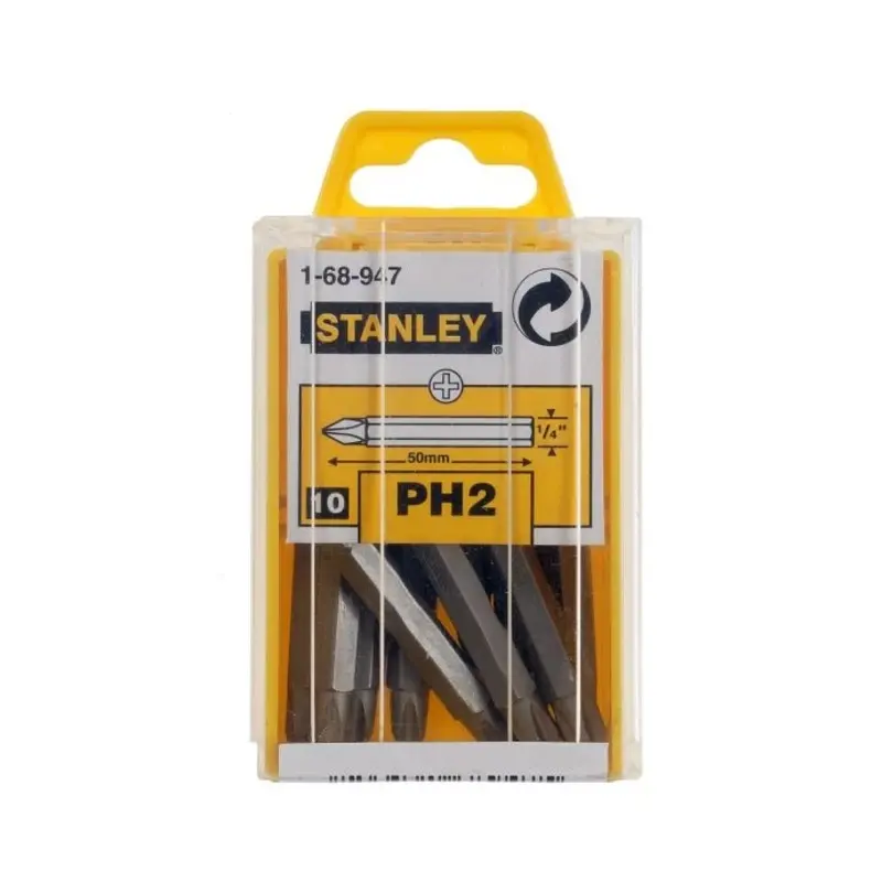 Stanley 1-68-947 Phillips Bits PH2 x 50mm (Box 10) STA168947B