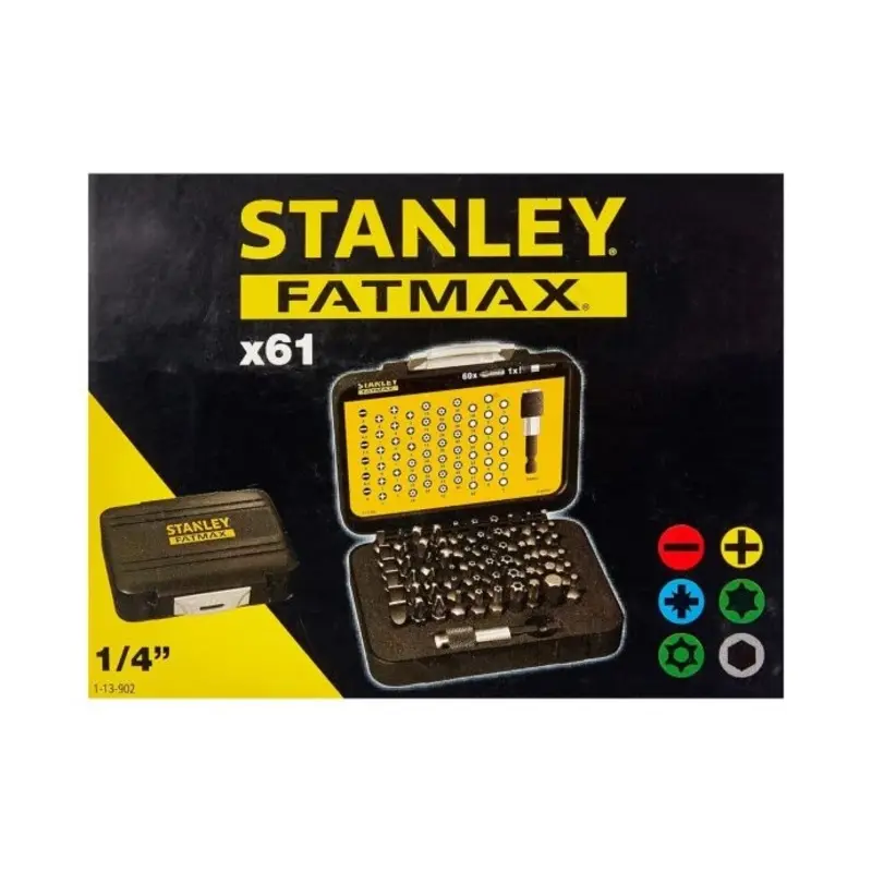 Stanley 1-13-902 61 Piece Screwdriver Bit Set & Holder STA113902