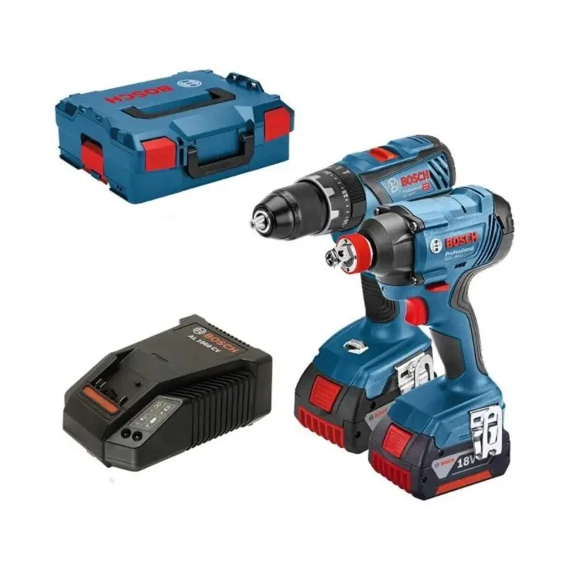BOSCH GSB18V-21 & GDX18V-180 Twin Pack in L-Boxx