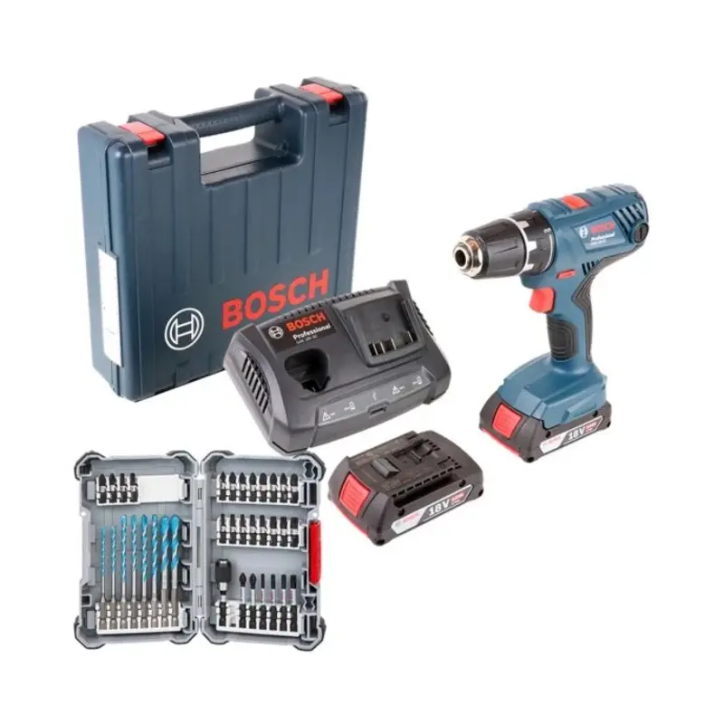 Bosch GSR18V-21 Drill Driver + 2608577147 35Pc Drill Bit