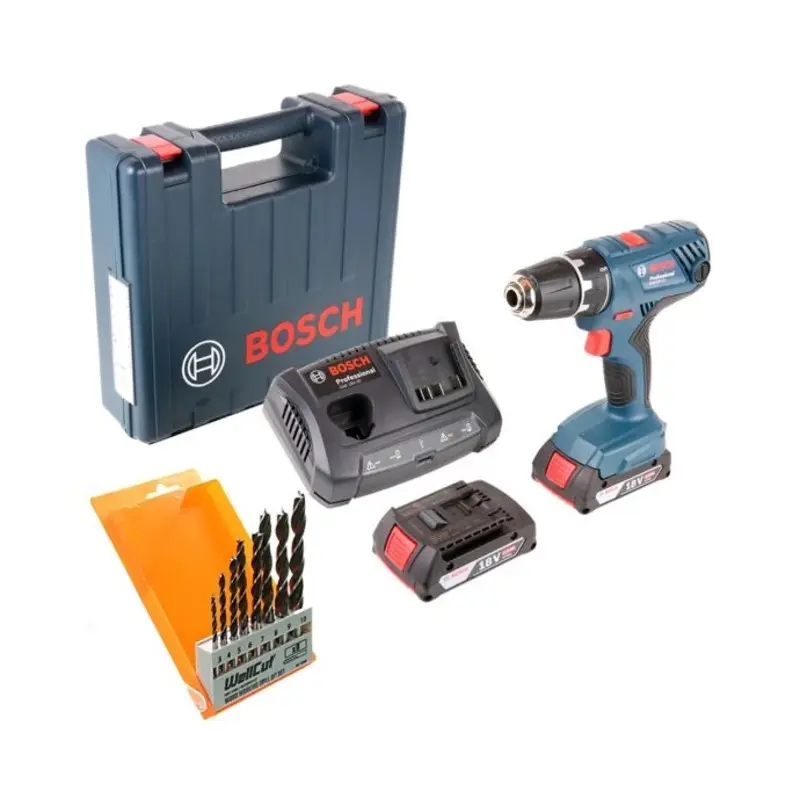 Bosch GSR18V-21 Drill Driver + 8Pcs Wood Drill Bit