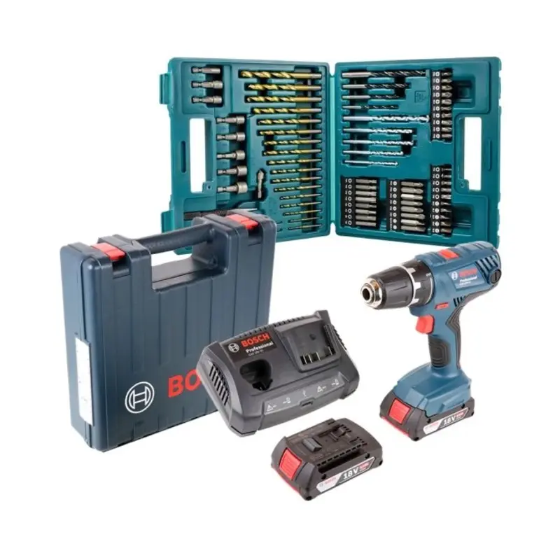 Bosch GSR18V-21 Drill Driver + B-49373 75Pc Drill Bit set