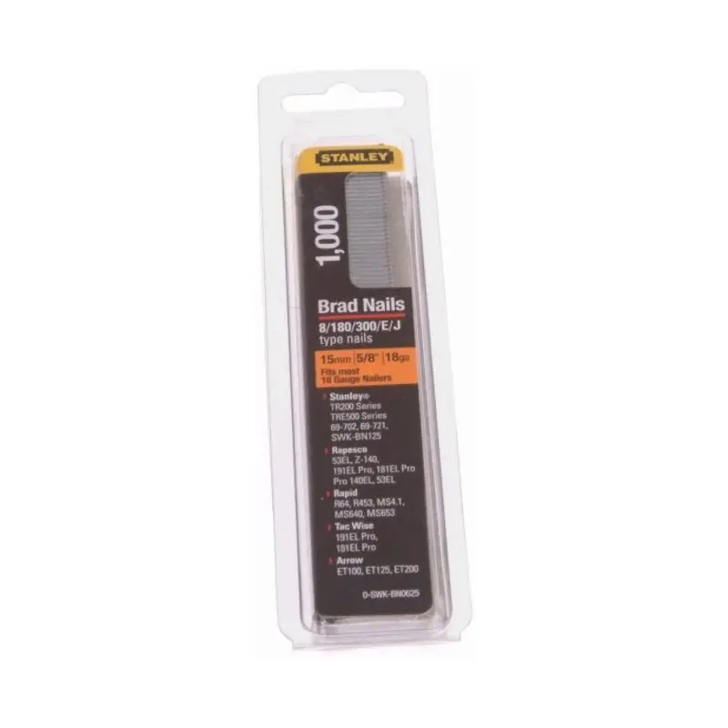 Stanley SWKBN Brad Nail 15mm Pack 1000