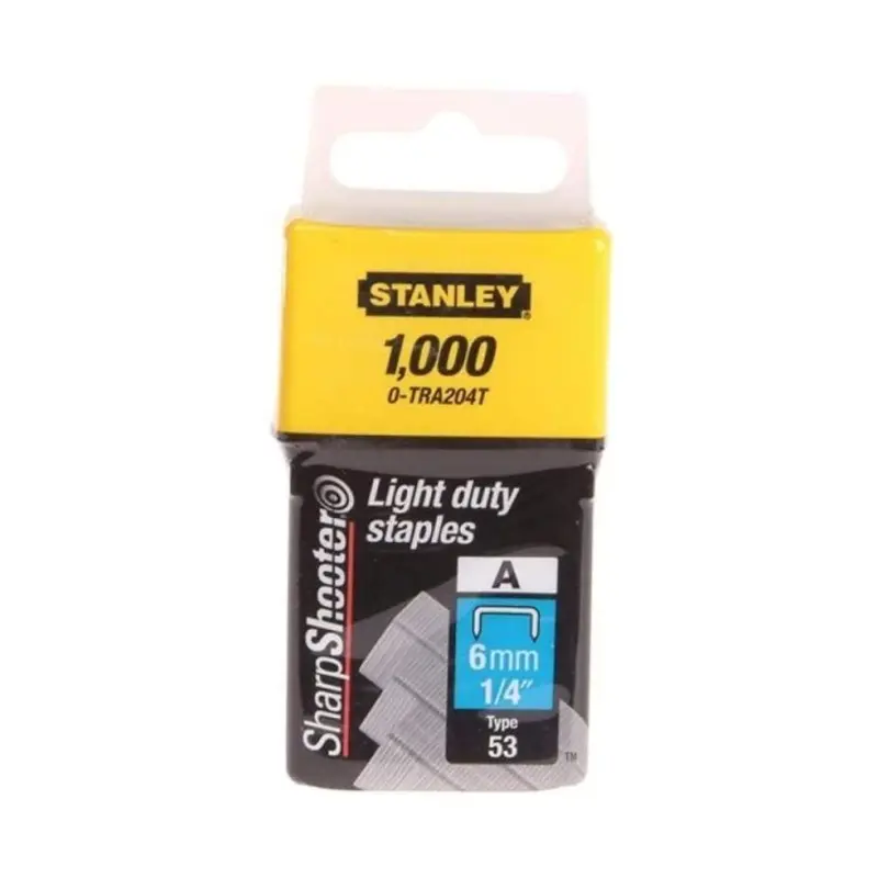 Stanley TRA2 Light-Duty Staple 6mm TRA204T Pack 1000