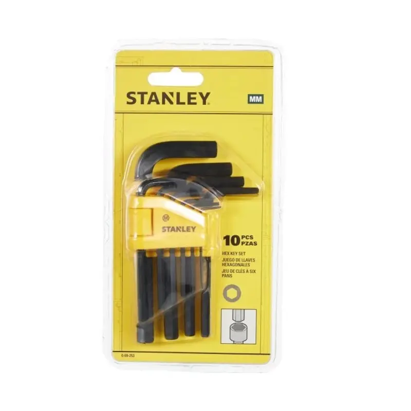 STANLEY 1.5mm - 10mm Metric Hex Key Set (10 pc.) 0-69-253