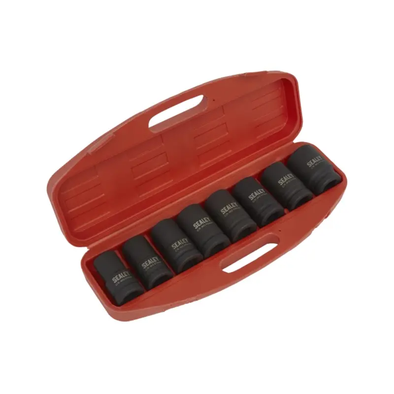 Sealey Impact Socket Set 8pc Deep 1"Sq Drive - Metric