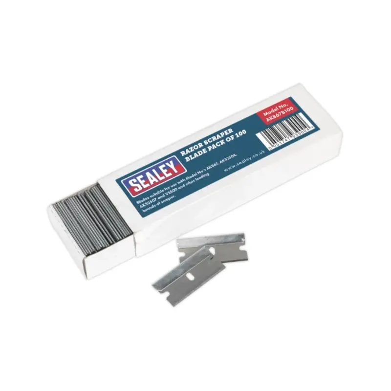 Sealey Razor Scraper Blade Pack of 100