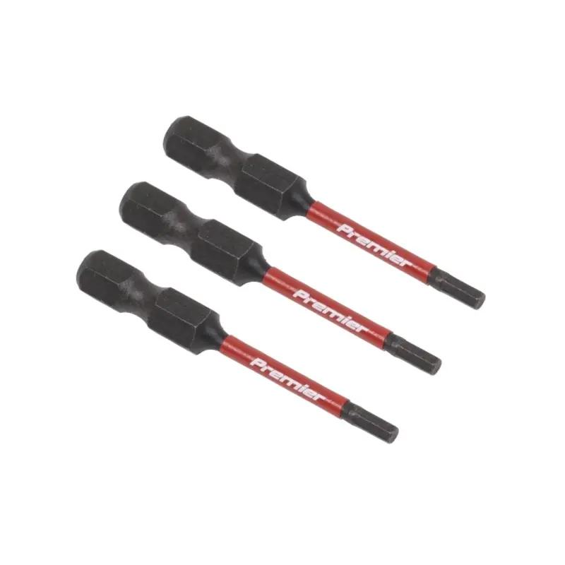 Sealey Hex 2.5mm Impact Power Tool Bits 50mm - 3pc