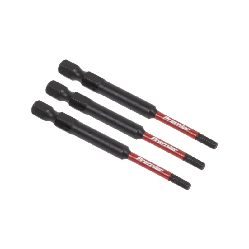 Sealey Hex 3mm Impact Power Tool Bits 75mm - 3pc