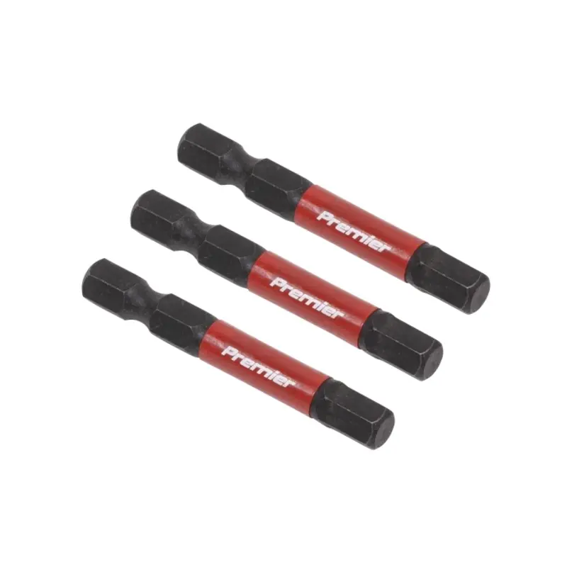 Sealey Hex 6mm Impact Power Tool Bits 50mm - 3pc