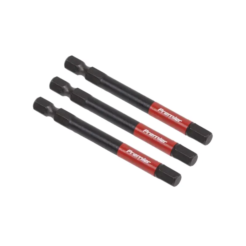 Sealey Hex 6mm Impact Power Tool Bits 75mm - 3pc