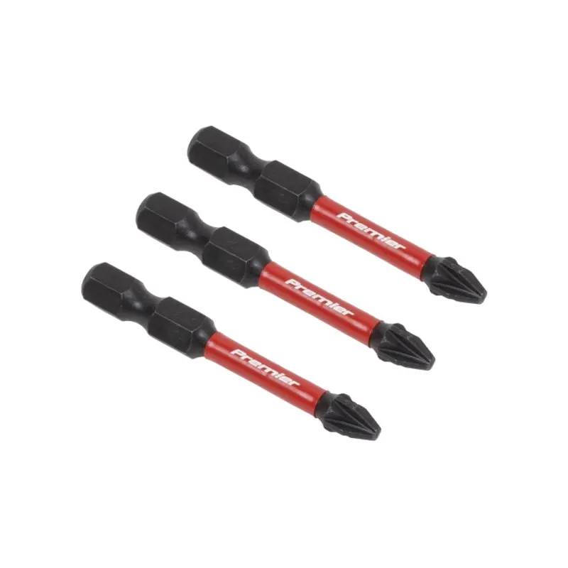Sealey Pozi #2 Impact Power Tool Bits 50mm - 3pc