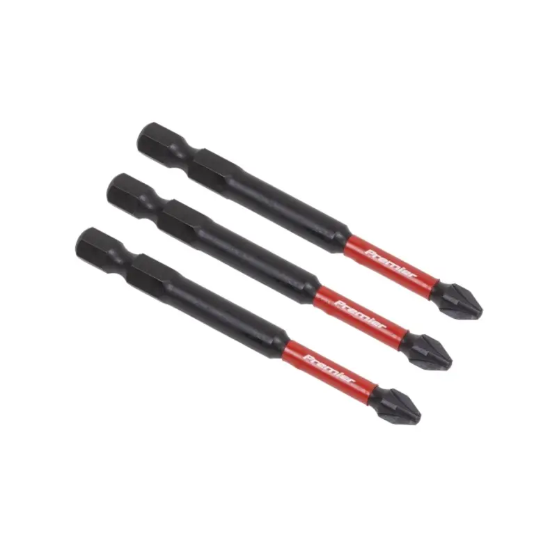 Sealey Pozi #2 Impact Power Tool Bits 75mm - 3pc