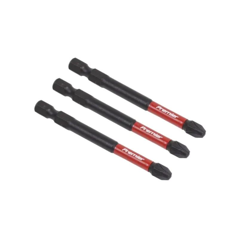 Sealey Pozi #3 Impact Power Tool Bits 75mm - 3pc
