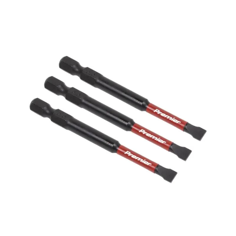 Sealey Slotted 5.5mm Impact Power Tool Bits 75mm - 3pc