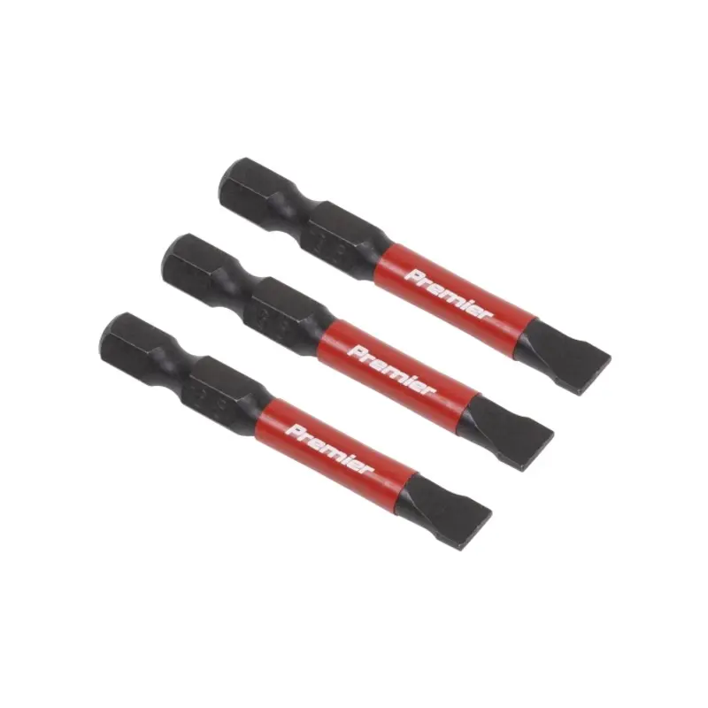 Sealey Slotted 6.5mm Impact Power Tool Bits 50mm - 3pc