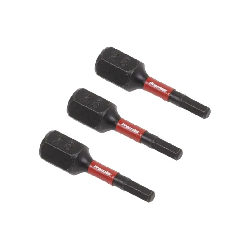 Sealey Hex 2.5mm Impact Power Tool Bits 25mm - 3pc