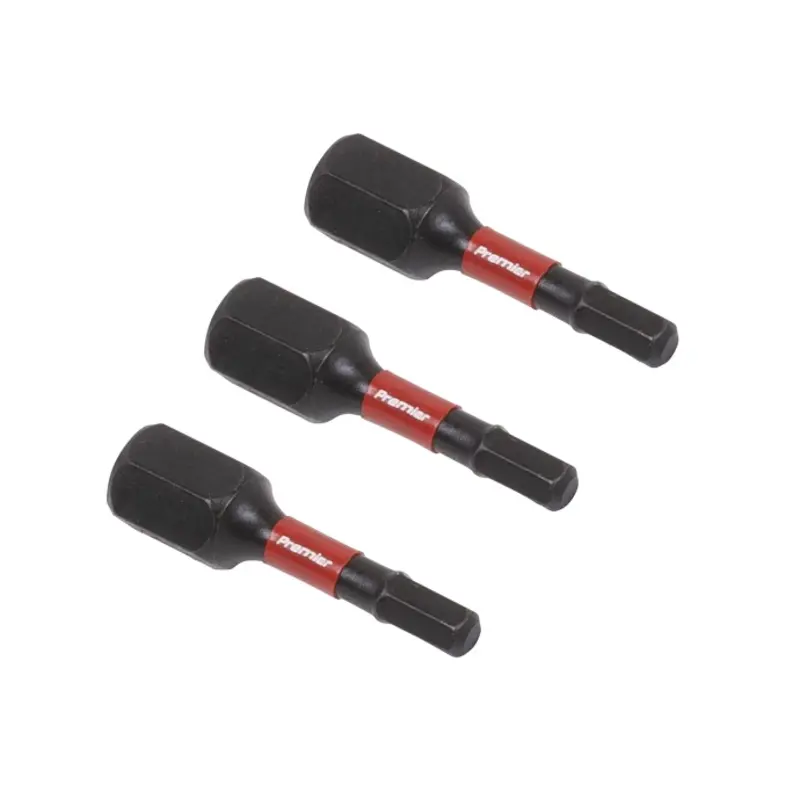 Sealey Hex 3mm Impact Power Tool Bits 25mm - 3pc