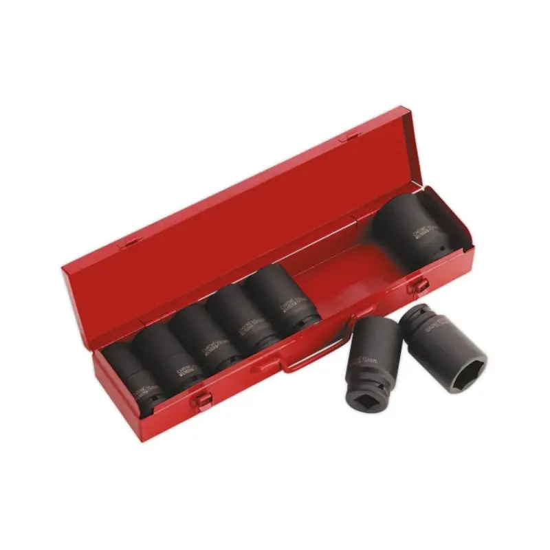 Sealey Impact Socket Set 8pc 3/4"Sq Drive Deep Metric