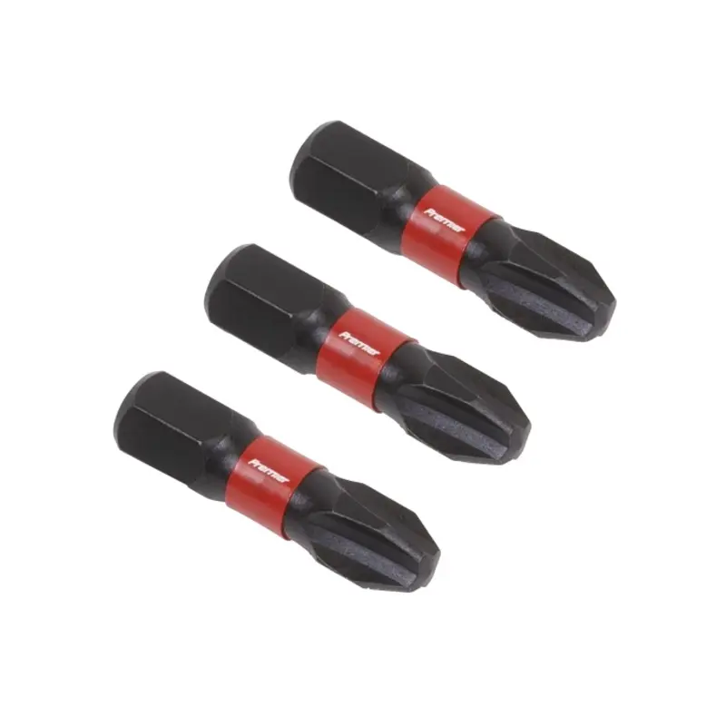 Sealey Phillips #3 Impact Power Tool Bits 25mm - 3pc