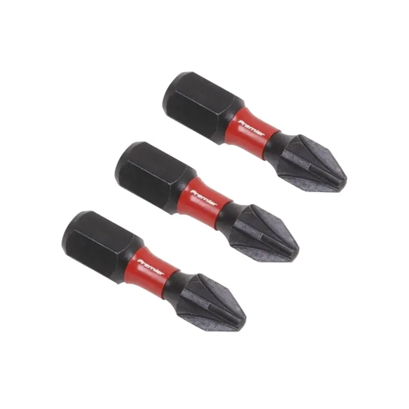 Sealey Pozi #2 Impact Power Tool Bits 25mm - 3pc